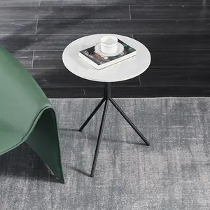 Tavolino da caffè con decorazione angolare ecologica a gamba incrociata di colore nero