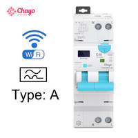 Disjoncteur intelligent Wi-Fi Type A Graffiti avec protection contre les fuites, télécommande RCBO, transfrontalier Chayo
