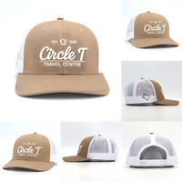 Casquette Richardson 112 Trucker en toile avec logo personnalisé, patch en cuir, fermeture snapback, vente en gros