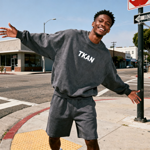 TANK406 Conjunto Deportivo de <span class=keywords><strong>2</strong></span> Piezas para Hombre, Sudadera con Capucha de Algodón Sólido de Alta Calidad, con Estampado de Logotipo, Pantalones Cortos Casuales para Correr - Product Image 1