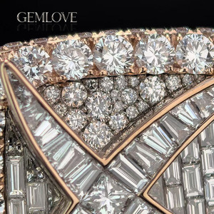 Custom diamond Jewelry Lab Grown Diamond Letter Name Championship Ring Iced Out Diamonds Letter <b>Initial</b> Name Hip Hop Jewelry - Product Image 3