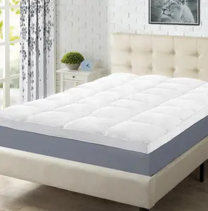 Hypoallergeen Polyester Dons Alternatieve Vezel Matrasbeschermer Hoes Dikke Queen Size Bed Topper