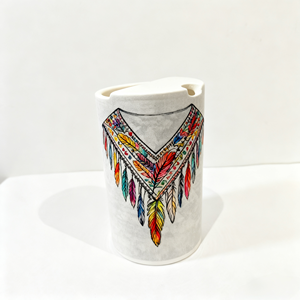 Taza de cerámica personalizada hecha a mano de porcelana pintada a mano con patrón de Pereline para mujer diseño europeo para lavavajillas - Product Image 6