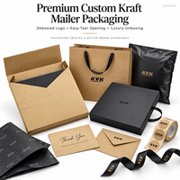 Bande d'arrachage de papier d'art kraft auto-adhésif facile à ouvrir pour le commerce électronique Boîte d'emballage auto-scellante avec fermeture à glissière