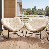 Fauteuil inclinable de salon en velours confortable, style nid d'oiseau, pour balcon, mobilier de maison, détente et repos, chaise longue à bascule