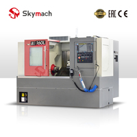 Tour CNC à banc incliné BR160L avec contre-pointe hydraulique pour l'usinage de composants de longues tiges et d'essieux