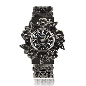 Reloj de Pulsera Vintage para Mujer, Estilo Antiguo, Reloj de Joyería Floral, Reloj de Cuarzo para Dama, Diseño Retro - Product Image 3
