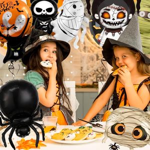 7 Globos de Halloween con Formas de Araña, Murciélago y Fantasma, de Material Metalizado, para Decoraciones de Fiesta de Cumpleaños, Baby Shower y Halloween - Product Image 6