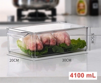 Ensemble de contenants de stockage alimentaire pour réfrigérateur en PET, sans BPA, organisateur transparent frais, boîte de cuisine transparente, bac de congélation pour fruits et légumes