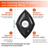 Mise à niveau efficace chien chat épilateur peigne brosse 4-en-1 épilation manuelle et nettoyage flottant Mini grattoir pour animaux de compagnie Detailer