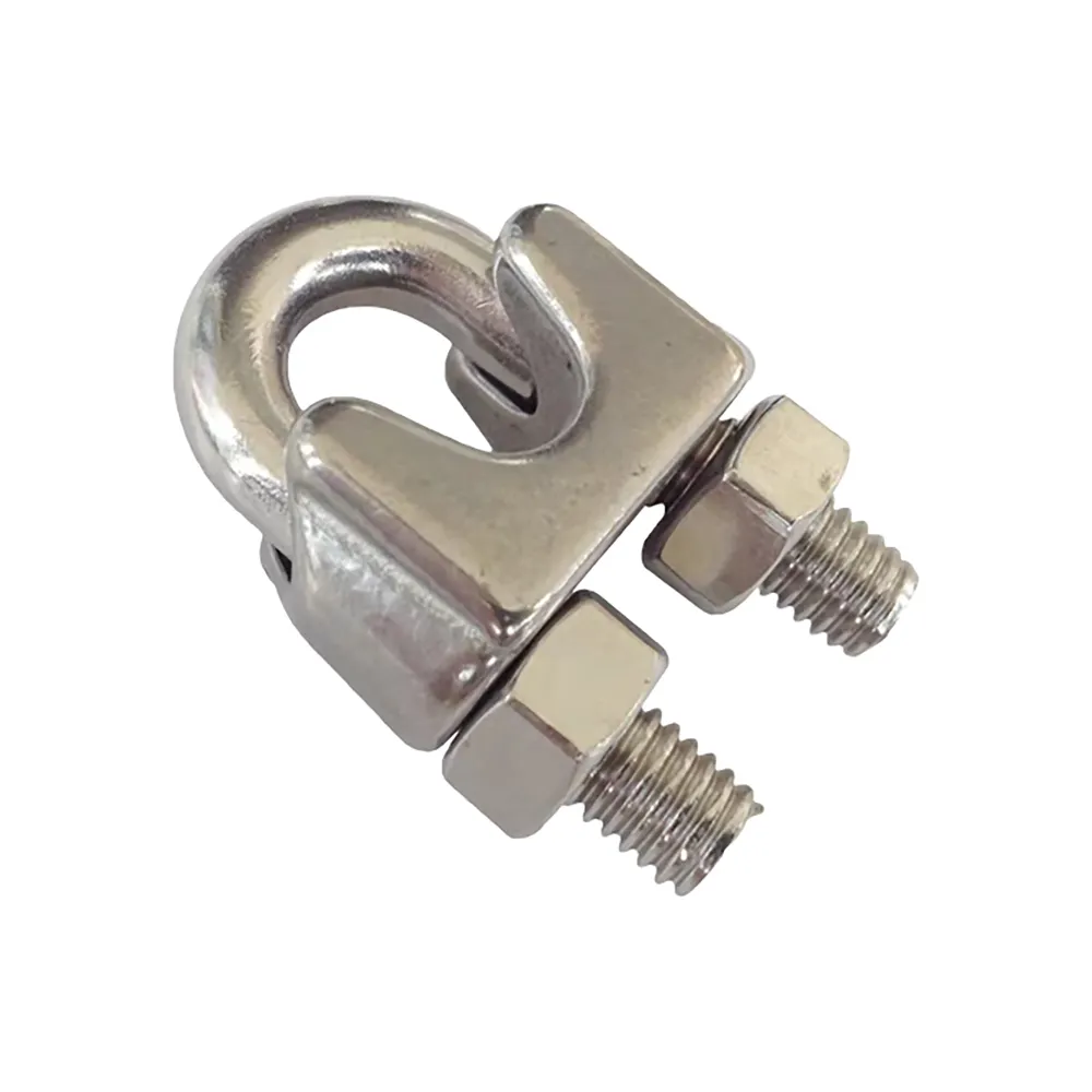 In Stock 304 Stainless Steel 2mm 3mm 4mm U Bolt Saddle Clip Clamp For Wire Rope Cable