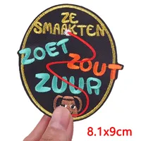 Patch brodé éco-responsable en polyester thermocollant pour le carnaval néerlandais, emblème de Kruikenstad, pour vêtements, uniformes et couture DIY