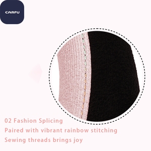 CARFU Flocked <b>Cat's</b> Ears Car Steering Wheel Cover (Steamed <b>Cat</b>-Ear Shaped Bread) Cute Fashion Warm Comfortable Short Velvet - Product Image 6