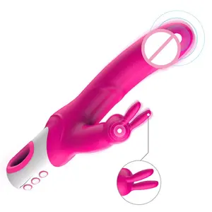 Đôi Đầu Thỏ Vibrator Điện Tự Động Dương Vật Giả Đồ Chơi Tình Dục 12 Mô hình Rung Vibrator Cho Phụ Nữ