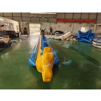 Bateau banane gonflable 12 places - Flotteur aquatique tractable en PVC durable de 0,9 mm pour la plage, le lac et la location commerciale