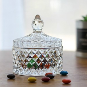 Luxury Home Wedding <strong>Decoration</strong> Crystal Glass Candle <strong>Jars</strong> for Candle Holder Containers Vessels With Lids - Product Image 3