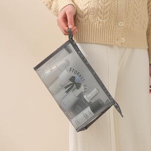 Bolsa de Malla de Nailon Abierta <span class=keywords><strong>para</strong></span> Maquillaje, Bolsa de Viaje Portátil <span class=keywords><strong>para</strong></span> Mujer, Gran Capacidad, Transpirable, Súper Ligera - Product Image 4