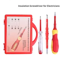 Juego de Destornilladores especiales para electricistas aislados 9 en 1, herramienta de reparación multiusos de doble propósito, combinación de forma especial para