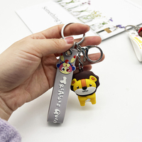 Porte-clés 3D dessin animé mignon PVC porte-clés sac en caoutchouc pendentif porte-clés porte-clés