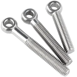HSL China Supplier Eye Screw 304 Stainless Steel Sizes 5/8 M6 M8 10 Mm 45mm Welded Ring Hook Wood Tapping Bolt Screw