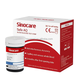 แผ่นตรวจน้ำตาลในเลือด <span class=keywords><strong>Safe</strong></span> AQ Smart Codefree Sugar Strips <span class=keywords><strong>Sinocare</strong></span> - Product Image 6
