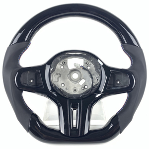 Volante de Cuero y Fibra de Carbono Negro Brillante para <span class=keywords><strong>BMW</strong></span> Serie <span class=keywords><strong>G</strong></span> M340i M2 M3 M4 M5 <span class=keywords><strong>M8</strong></span> G20 G21 G29 G30 2019 2020 2021 2022 2023 - Product Image 1