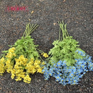 DC231 Fiori Artificiali di Margherita Gialla Finta all'Ingrosso, <span class=keywords><strong>Margherite</strong></span> Selvatiche Artificiali per Composizioni Floreali Boho - Product Image 6