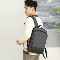 Sac à dos d'affaires en nylon durable au design décontracté et tendance, grande capacité, sac d'étudiant, sac à dos pour ordinateur portable 16 pouces