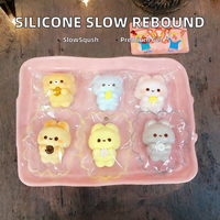 Mini jouets anti-stress en silicone à rebond lent, en forme d'animaux, avec bords ondulés, pour soulager le stress, à partir de 14 ans