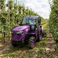 Tracteur de Verger 4x4 70 CV avec Moteur Diesel, Cabine et Commande Hydraulique pour la Production de Fruits