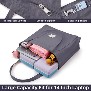 Logo tùy chỉnh in khả năng hiển thị cao Túi Yoga công suất lớn bông vải Yoga phòng tập thể dục Tote Túi cho phụ nữ - Product Image 3