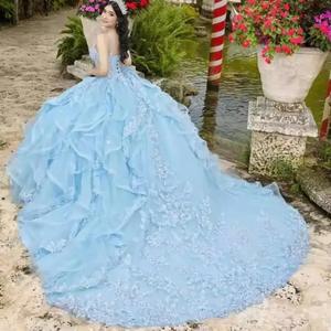 S2602L Nuovo Abito <span class=keywords><strong>da</strong></span> <span class=keywords><strong>Sposa</strong></span> Elegante con Halter, Ricamo di Alta Qualità, Decorazione a Fiocco, Stile Palazzo Fantastico, Gonna a Palloncino - Product Image 4