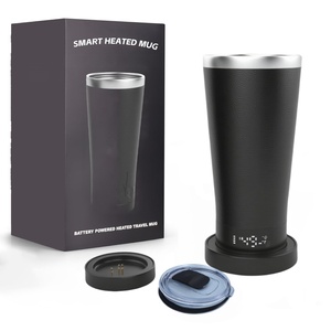 Custom Heated Coffee Mug 8 Hour Battery Life Self-Adjusting Temperature LCD Screen One-Button Smart Heated Travel Mug - Product Image 1