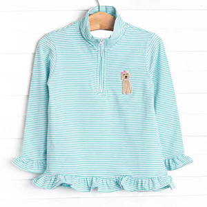 Camiseta de Manga Larga para Niñas Pequeñas, con Estampado de Perro, de Algodón y Elastano, Transpirable, para Invierno y Primavera, Talla Grande, Tejido Worsted - Product Image 4