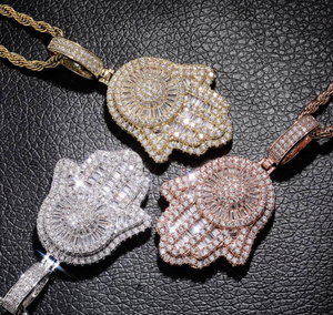 Nuovo disegno in oro rosa argento In Ottone Personalizzata mico cz <span class=keywords><strong>Fatima</strong></span> <span class=keywords><strong>Mano</strong></span> <span class=keywords><strong>di</strong></span> Hamsa Pendente <span class=keywords><strong>di</strong></span> ghiaccio fuori <span class=keywords><strong>di</strong></span> lusso della <span class=keywords><strong>Mano</strong></span> <span class=keywords><strong>di</strong></span> Hamsa buona fortuna <span class=keywords><strong>collana</strong></span> - Product Image 3