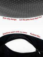 Lit pour chat en forme de panda, lit pour animaux de compagnie en peluche douce avec coussin amovible pour chats d'intérieur et petits chiens