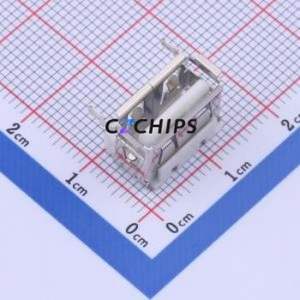 909-152A1015D10200 USB Connector Bent Lead Through Hole Connector Type-A USB 2.0 Female Right Angle Insert - Product Image 1