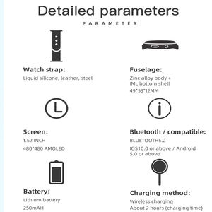 Z93 Pro IP67 takvim akıllı saat sağlık izleme multi-spor modu akıllı Reloj Inteligente BT Android IOS için cevap arama - Product Image 5