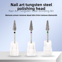 Foret conique en acier au tungstène pour le modelage des ongles et le retrait du gel