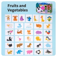 Montessori Kids Matching Paper Puzzle Dinosaur Animal Vehicle Fruit Thema Magische Kubussen Educatief speelgoed voor baby's van 2-4 jaar