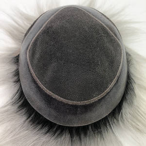 Popular 1B ombre Silver 8x10 Hair Piece Tupés sistema Swiss Lace MONO Poly Men Hair Tupé prótesis <span class=keywords><strong>de</strong></span> cabello duradero unidad stock - Product Image 4