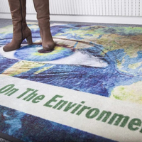Tapis d'entrée en nylon imprimés sur mesure avec logo, robustes, antidérapants, avec support en caoutchouc, tapis de porte commerciaux pour hôtels et immeubles de bureaux