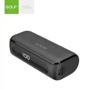 GOLF Slim Portable Power Pack Lithium Battery Case Supplier LCD Display Mobile Charger Wholesale Mini Power Bank 5000mAh