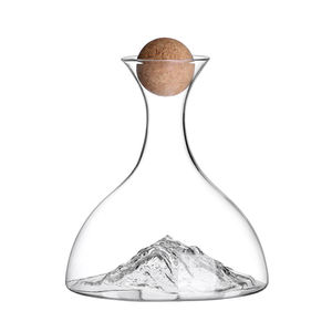 Carafe à whisky de 1000 ml avec montagne en verre borosilicate haute résistance, carafe à vin rouge avec bouchon en forme de boule, logo personnalisé - Product Image 6