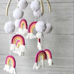 Mobile bébé en macramé arc-en-ciel de haute qualité |   Mobile arc-en-ciel pour la crèche - Product Image 1