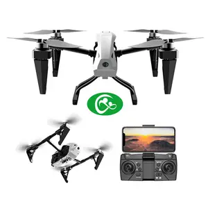 KS66 Drone RC desain unik, Drone 4k kamera ganda tanpa sikat jarak jauh luar ruangan pesawat helikopter hadiah ulang tahun mainan anak-anak