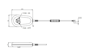 ALWSK-03 thông minh hai nút Sofa ghế massage Thiết kế nhỏ kim loại màu đen nhựa tay điều khiển với Push Rod nâng từ xa - Product Image 6