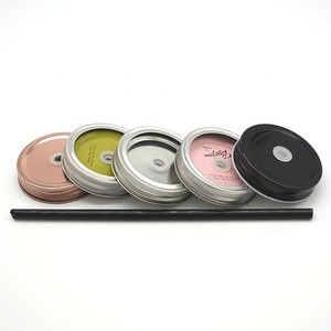 Tùy chỉnh 70mm86mm thép không gỉ đục nắp cho <span class=keywords><strong>Mason</strong></span> <span class=keywords><strong>Jar</strong></span> nước trái cây ống hút - Product Image 2