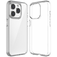 Soonleader Vente en gros Coques de téléphone portable transparentes décorées de paillettes en PC dur TPE+PC antichoc pour Iphones 15 Pro Max