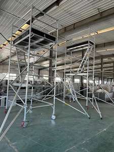 <span class=keywords><strong>3m</strong></span> 4m 6m 8m 10m 12m Roues multifonctionnelles Tour d'échafaudage mobile en aluminium pour la construction Bâtiment industriel - Product Image 2